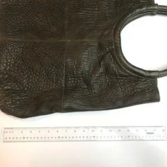 Genuine Leather Olive Green Tote - Picture 5 of 5